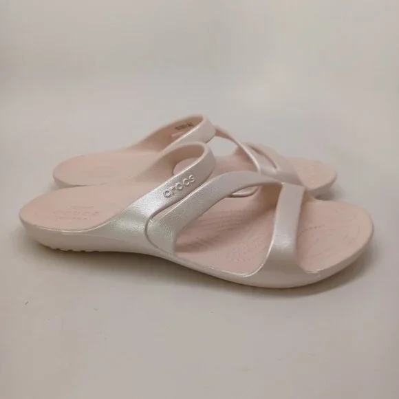 Crocs Sandals Kadee II Pink Pearl Slip On Casual Iconic Comfort Shoes Womens 9 - Picture 9 of 14